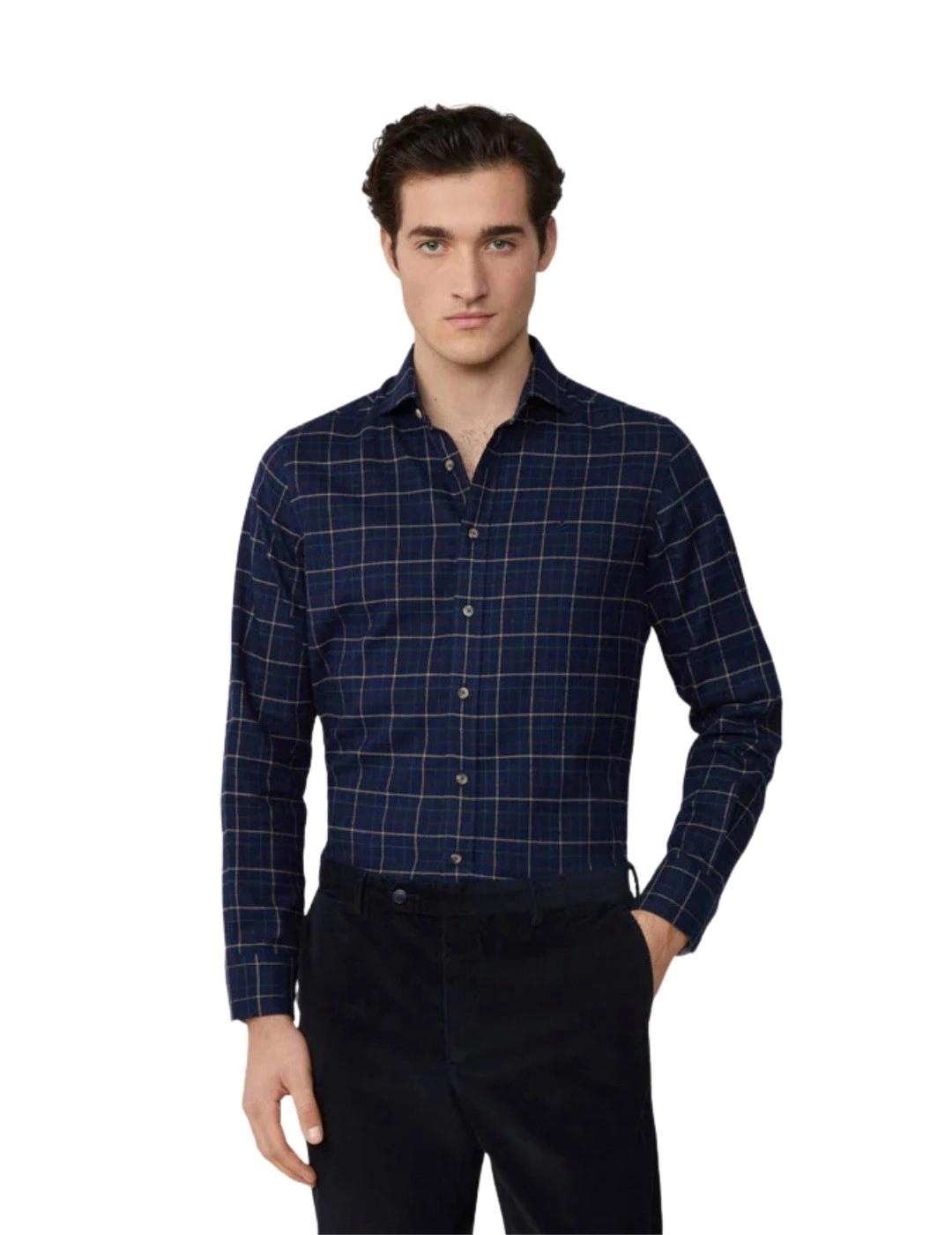 Hackett Camisa Azul marino con cuadros
