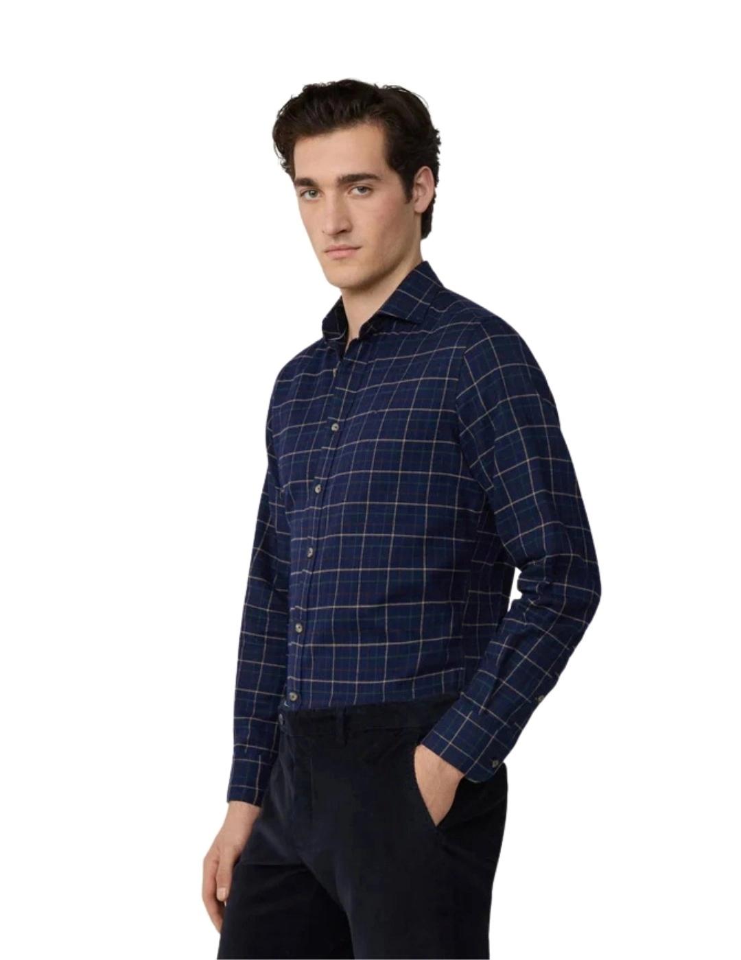 Hackett Camisa Azul marino con cuadros