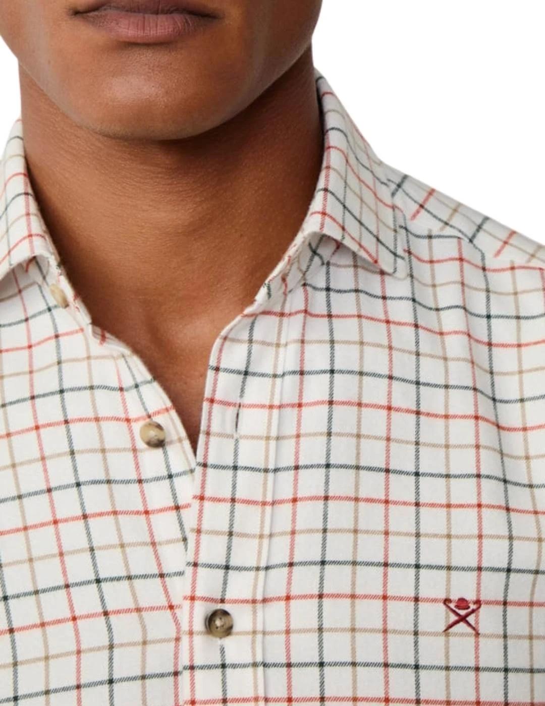 Hackett Camisa Blanca con cuadros de colores