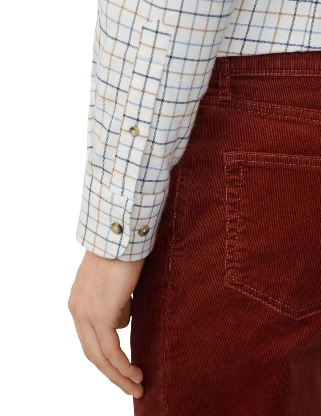 Hackett Camisa Blanca con cuadros de colores