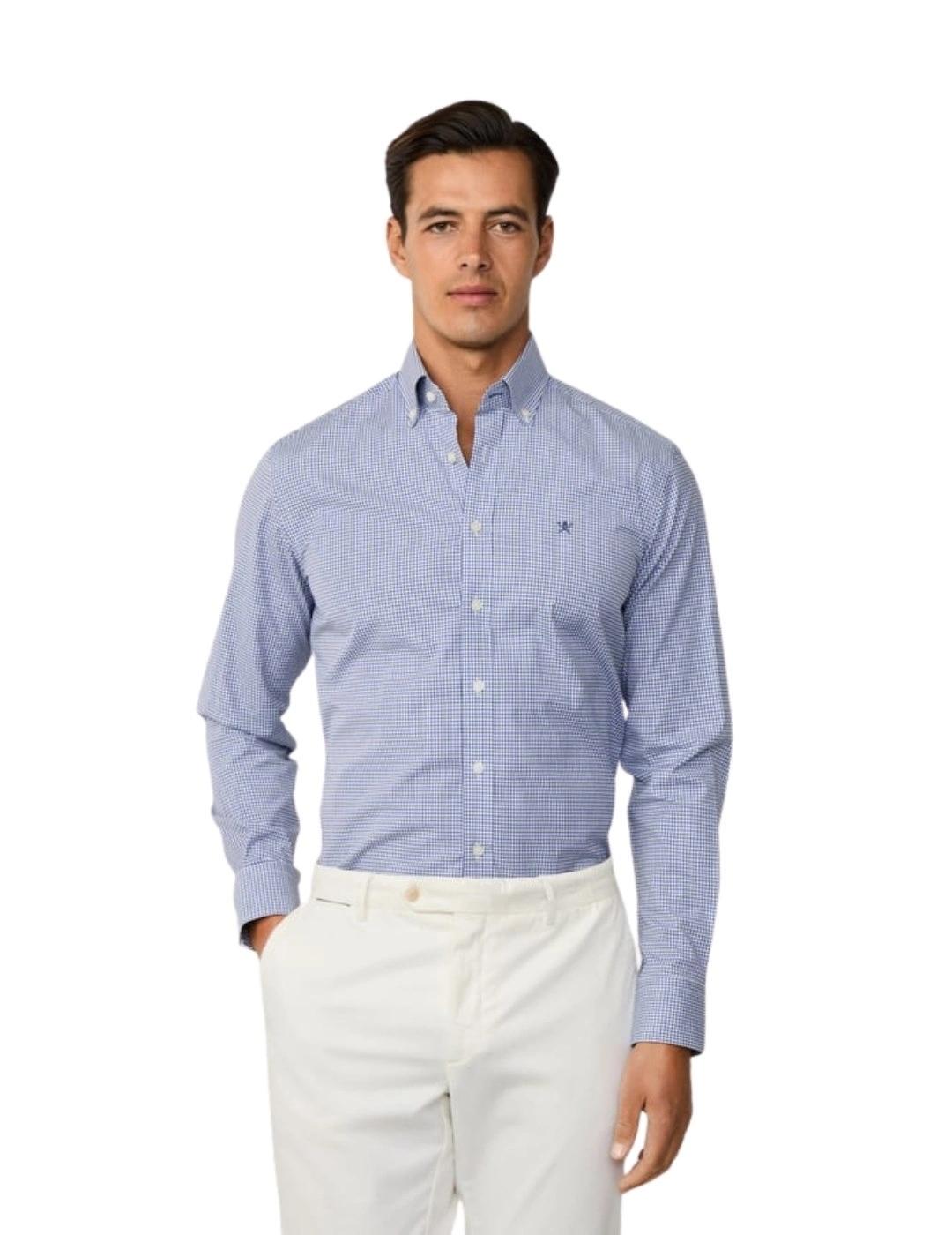 Hackett Camisa Azul cuadros pequeños