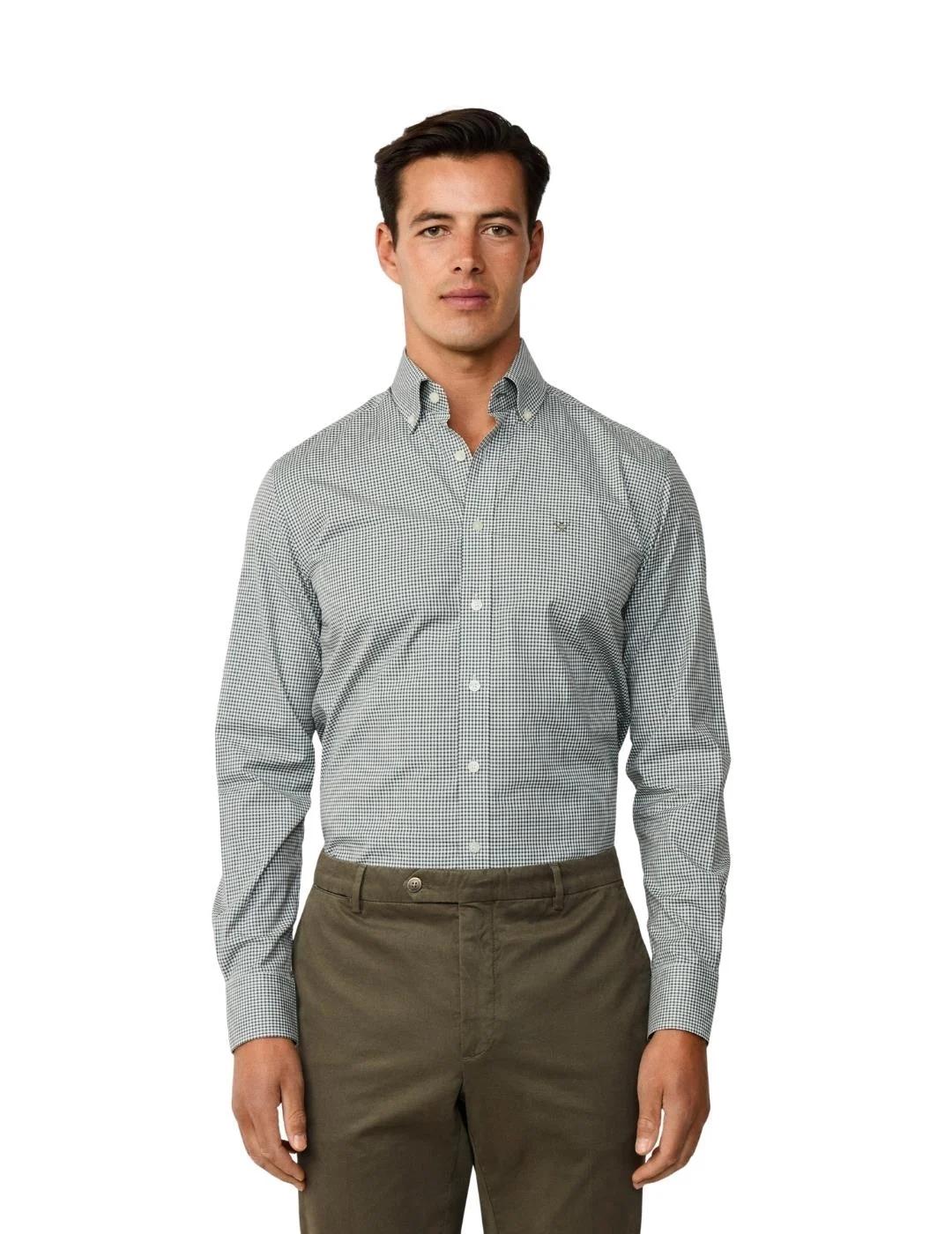 Hackett Camisa Verde cuadros pequeños