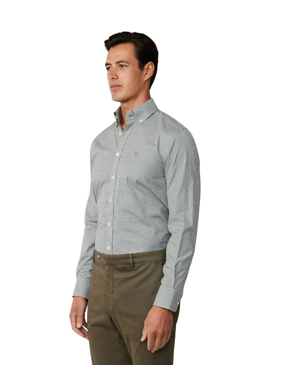 Hackett Camisa Verde cuadros pequeños