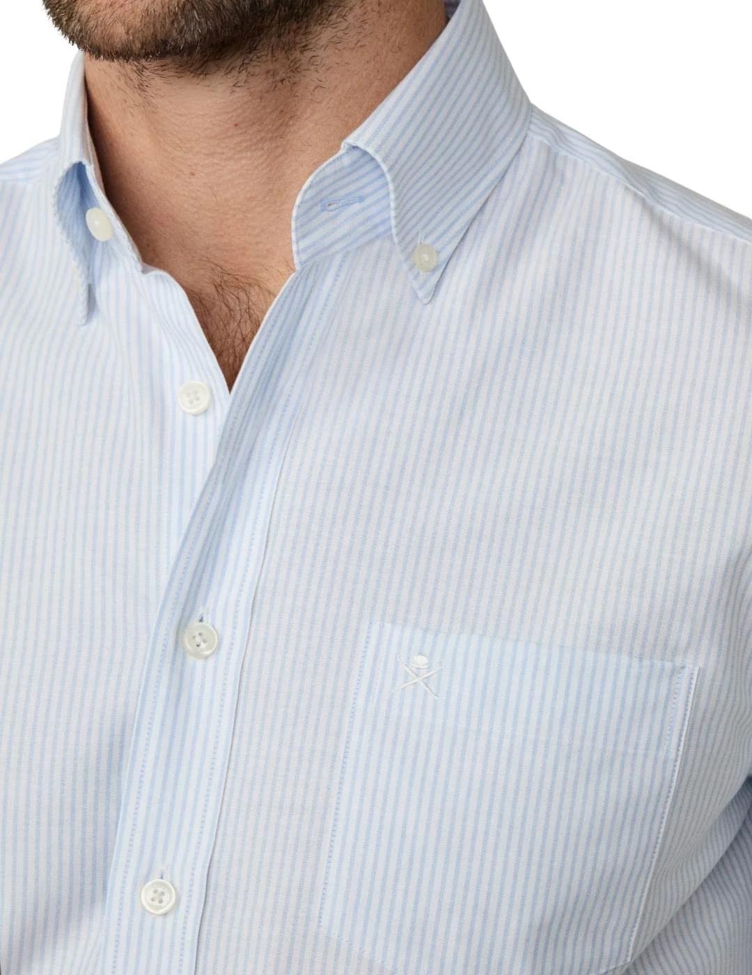 Hackett Camisa Azul cielo Rayas Oxford