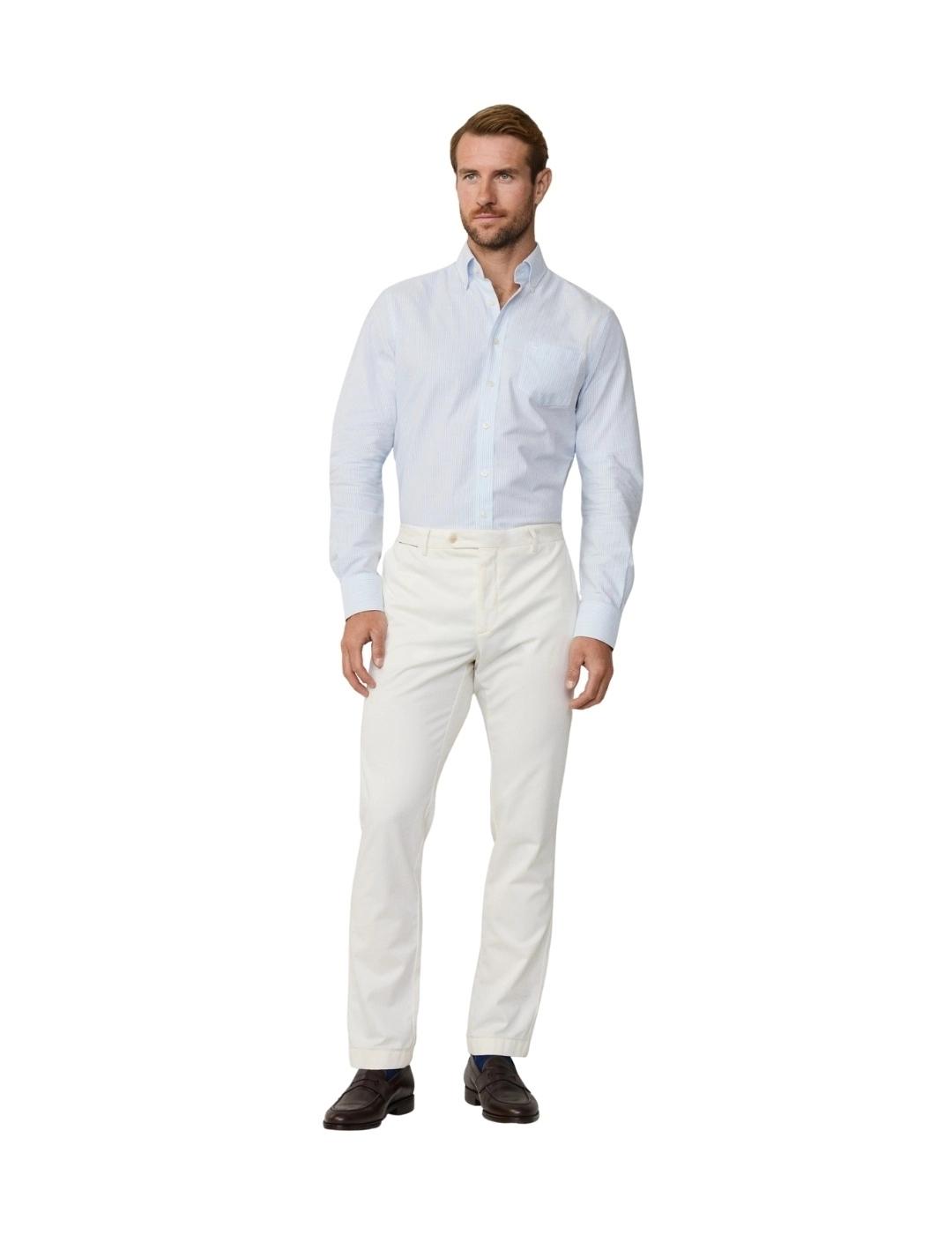 Hackett Camisa Azul cielo Rayas Oxford