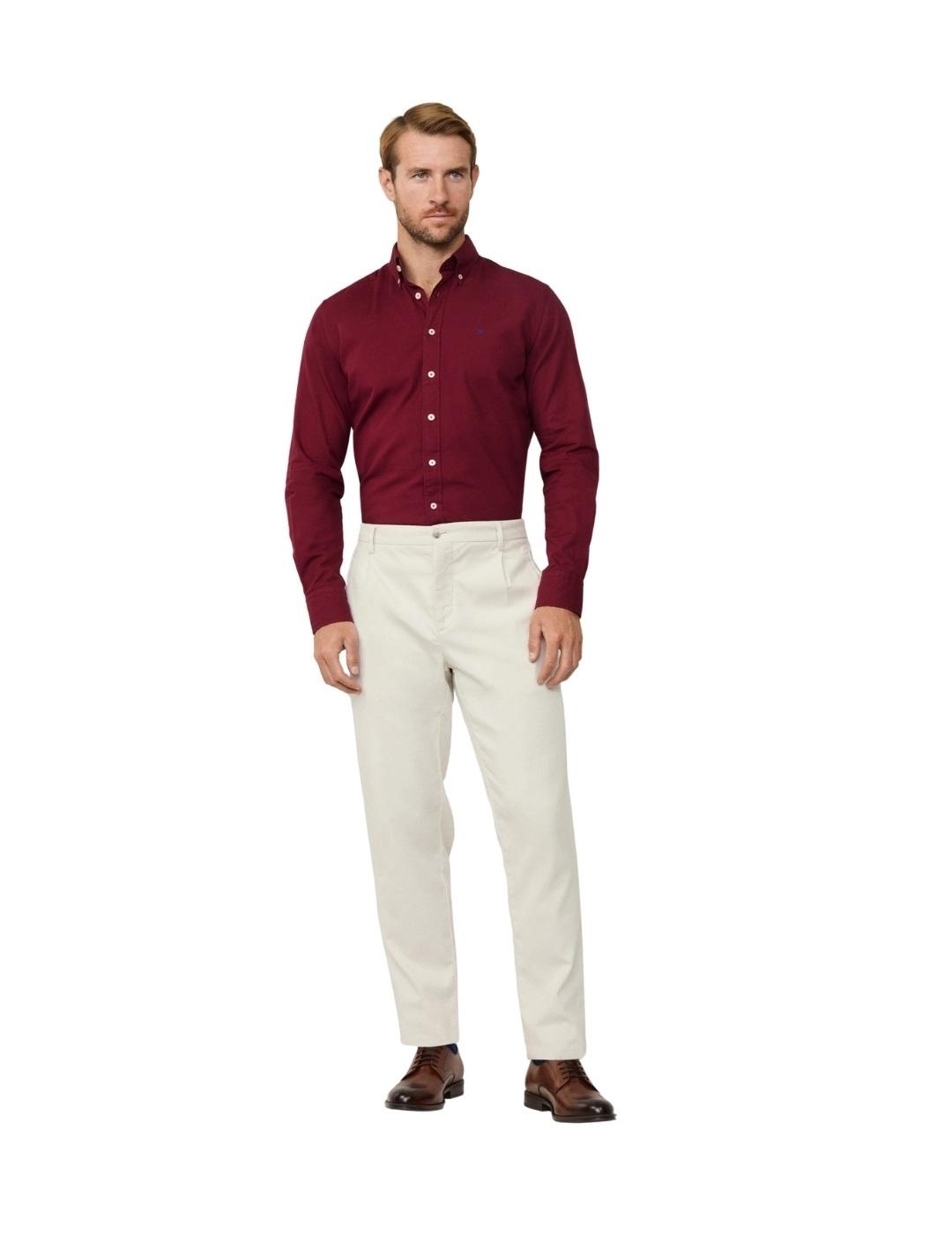 Hackett Camisa Granate Oxford