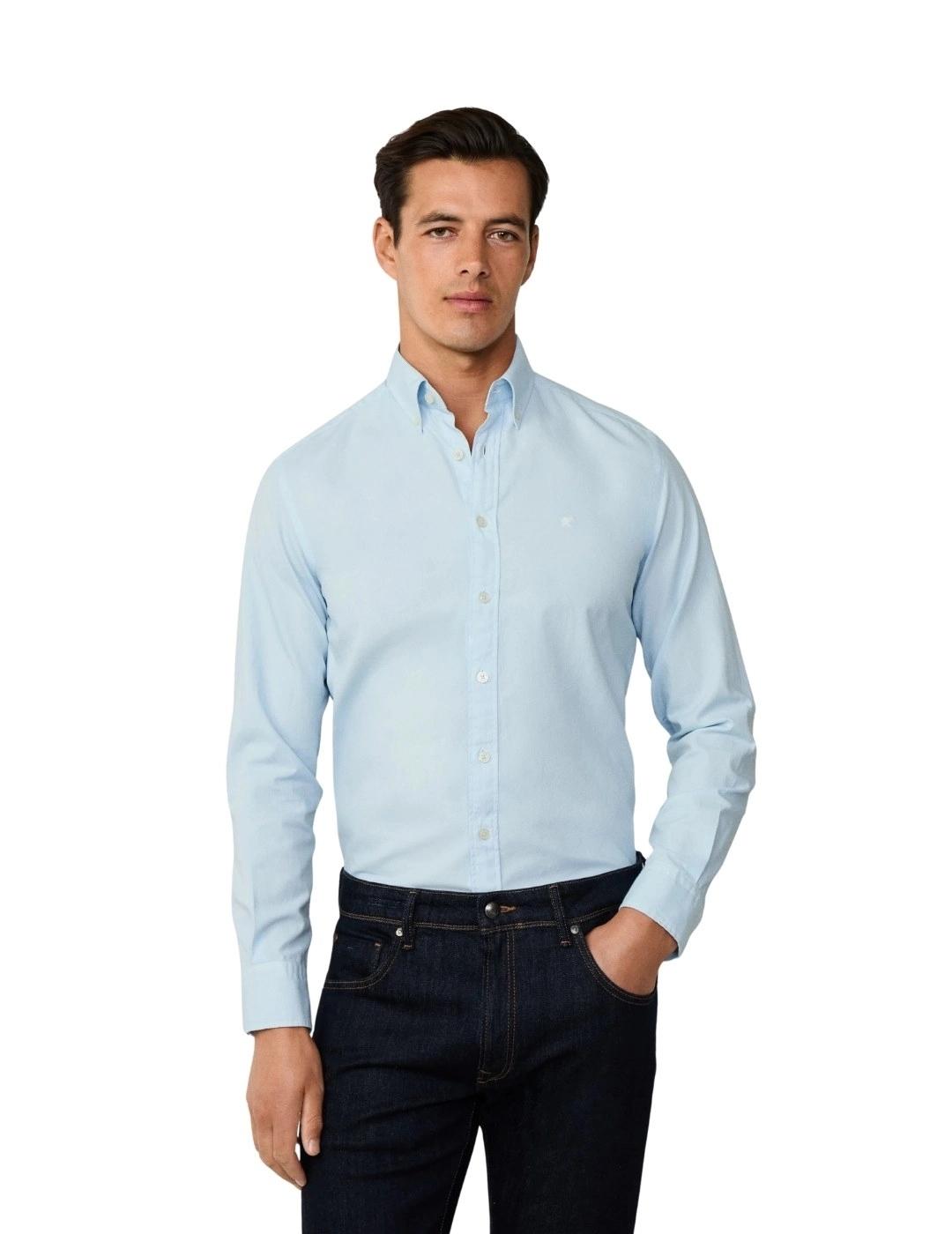 Hackett Camisa Azul cielo Oxford