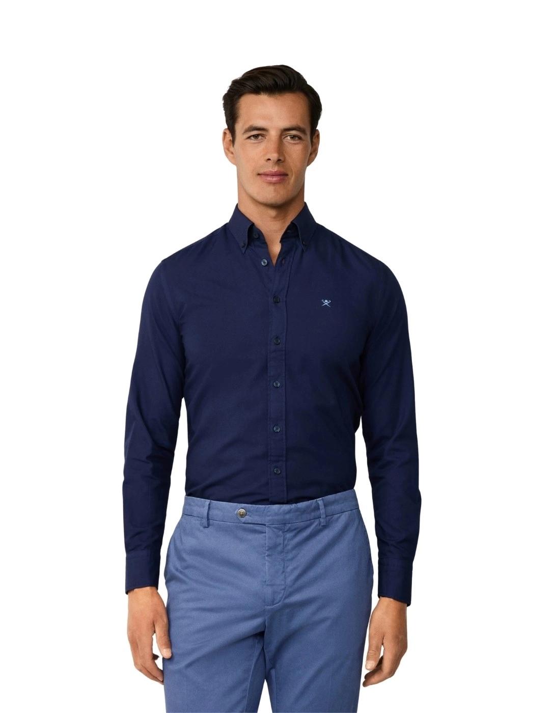 Hackett Camisa Azul marino Oxford