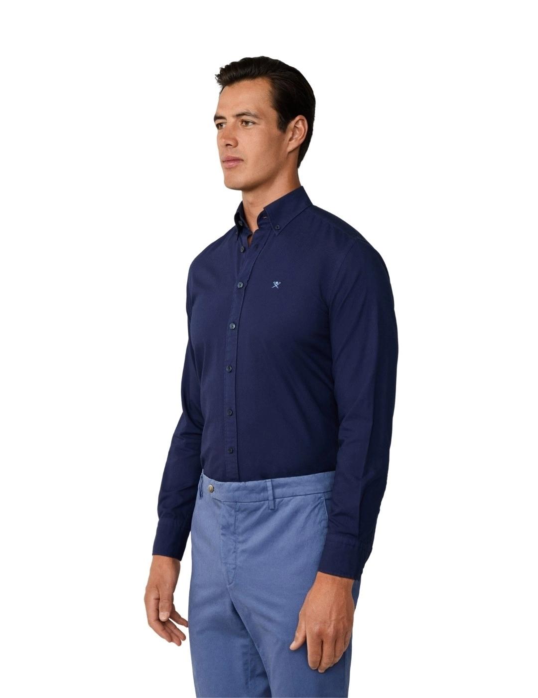 Hackett Camisa Azul marino Oxford