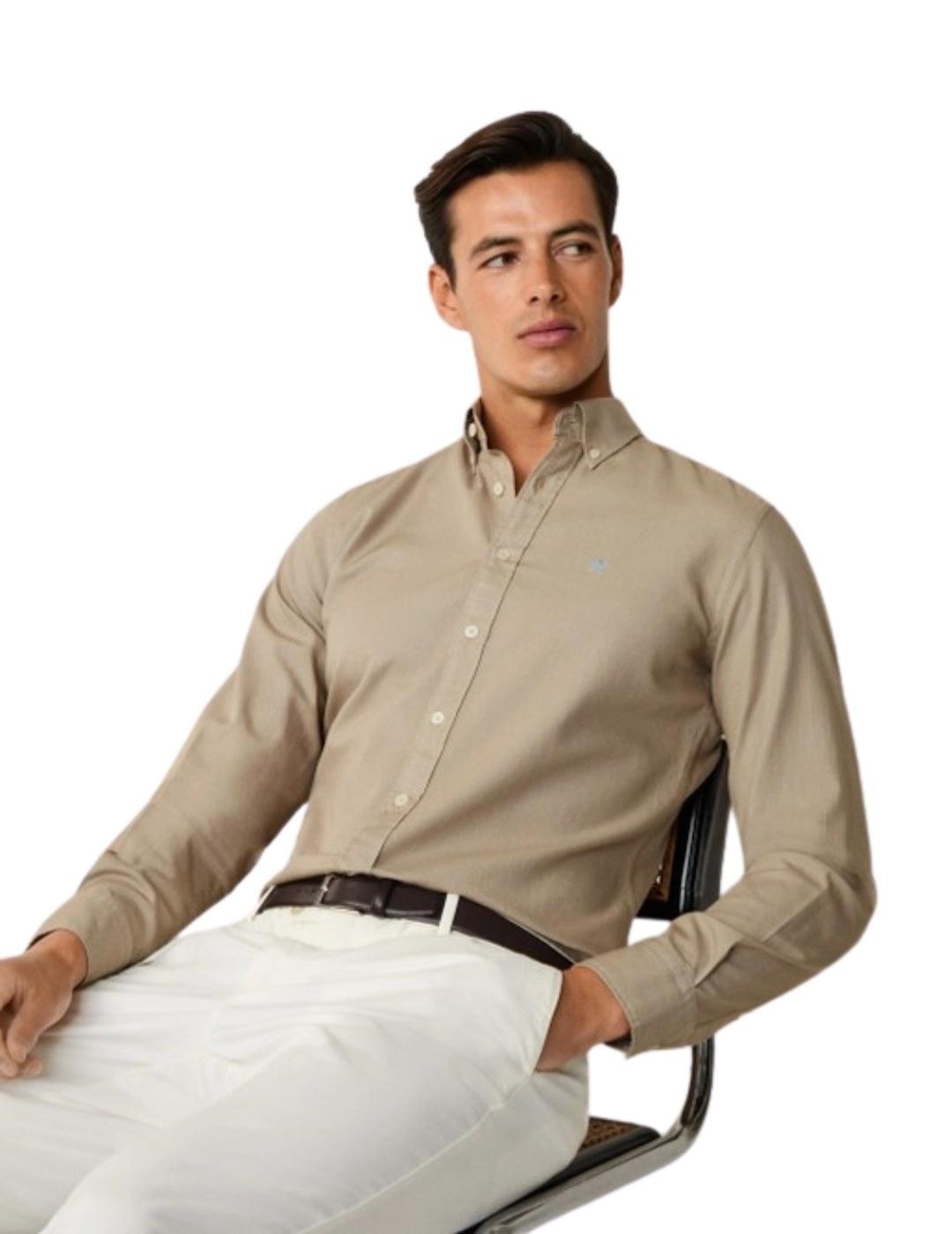 Hackett Camisa Verde laurel Oxford