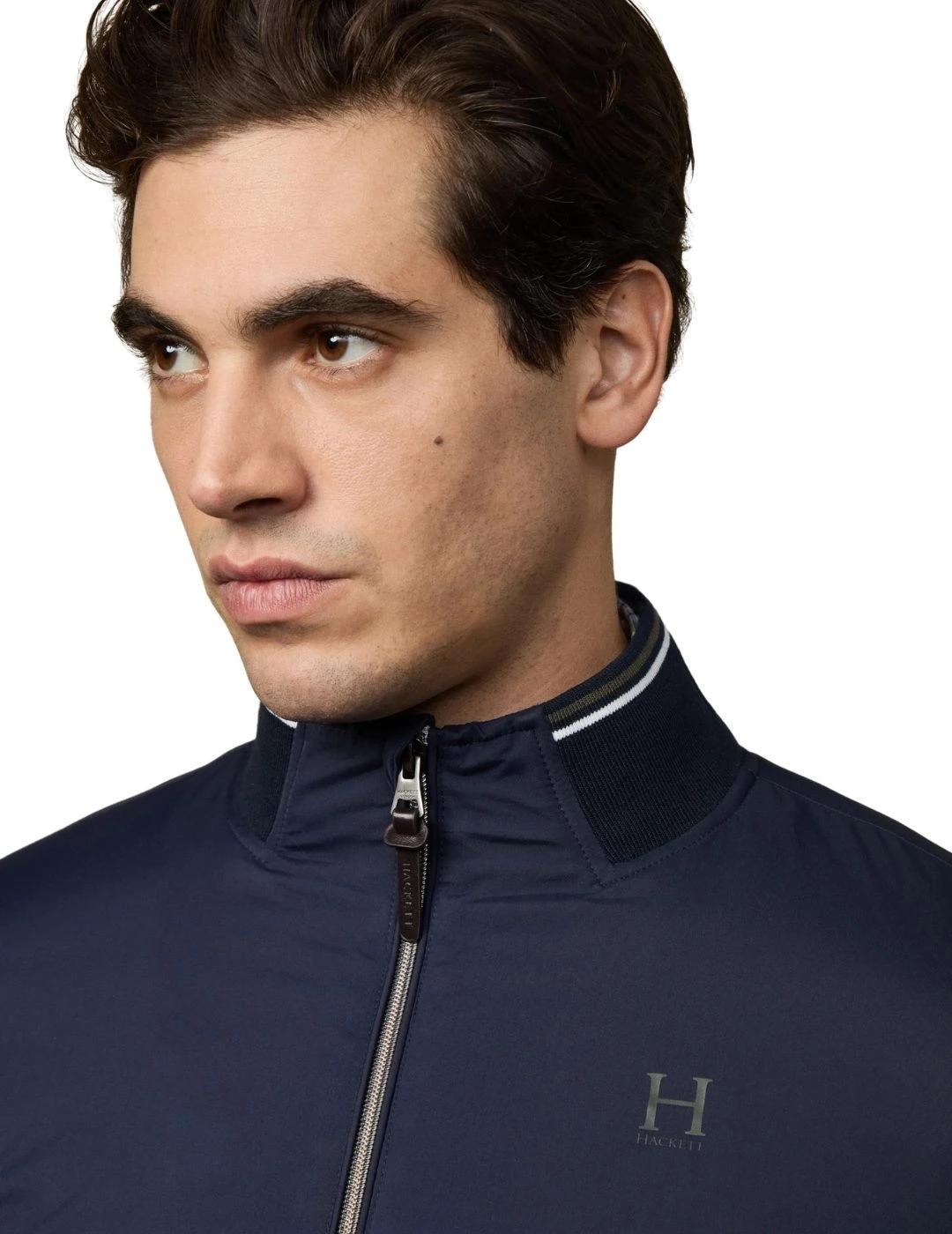 Hackett Chaqueta Bomber con logo Azul oscuro