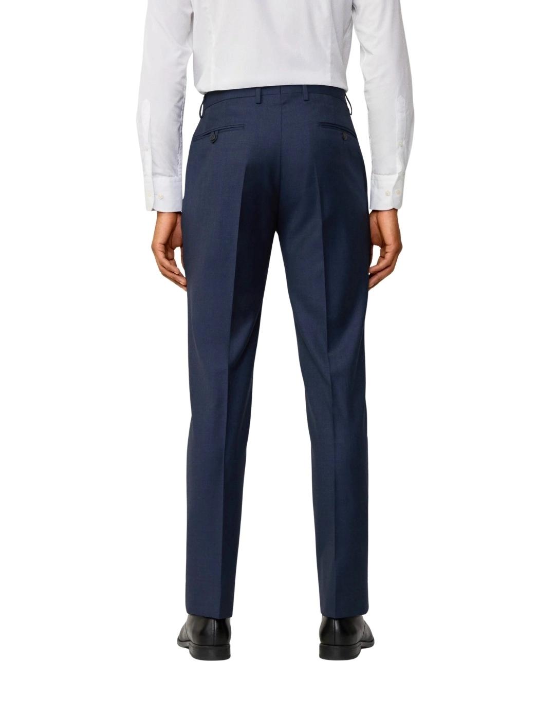 Hackett Traje de lana Sharkskin Azul oscuro