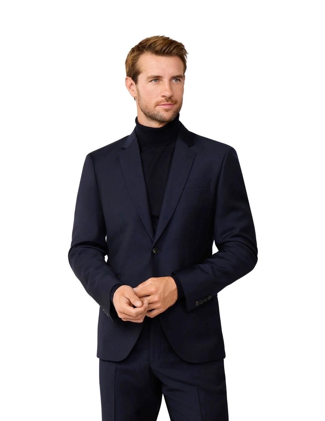 Hackett Americana de lana Azul oscuro Regular