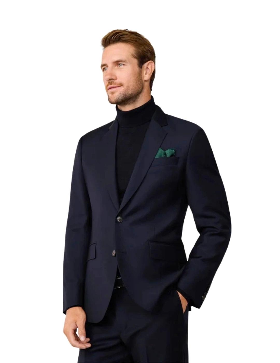 Hackett Americana de lana Azul oscuro Regular