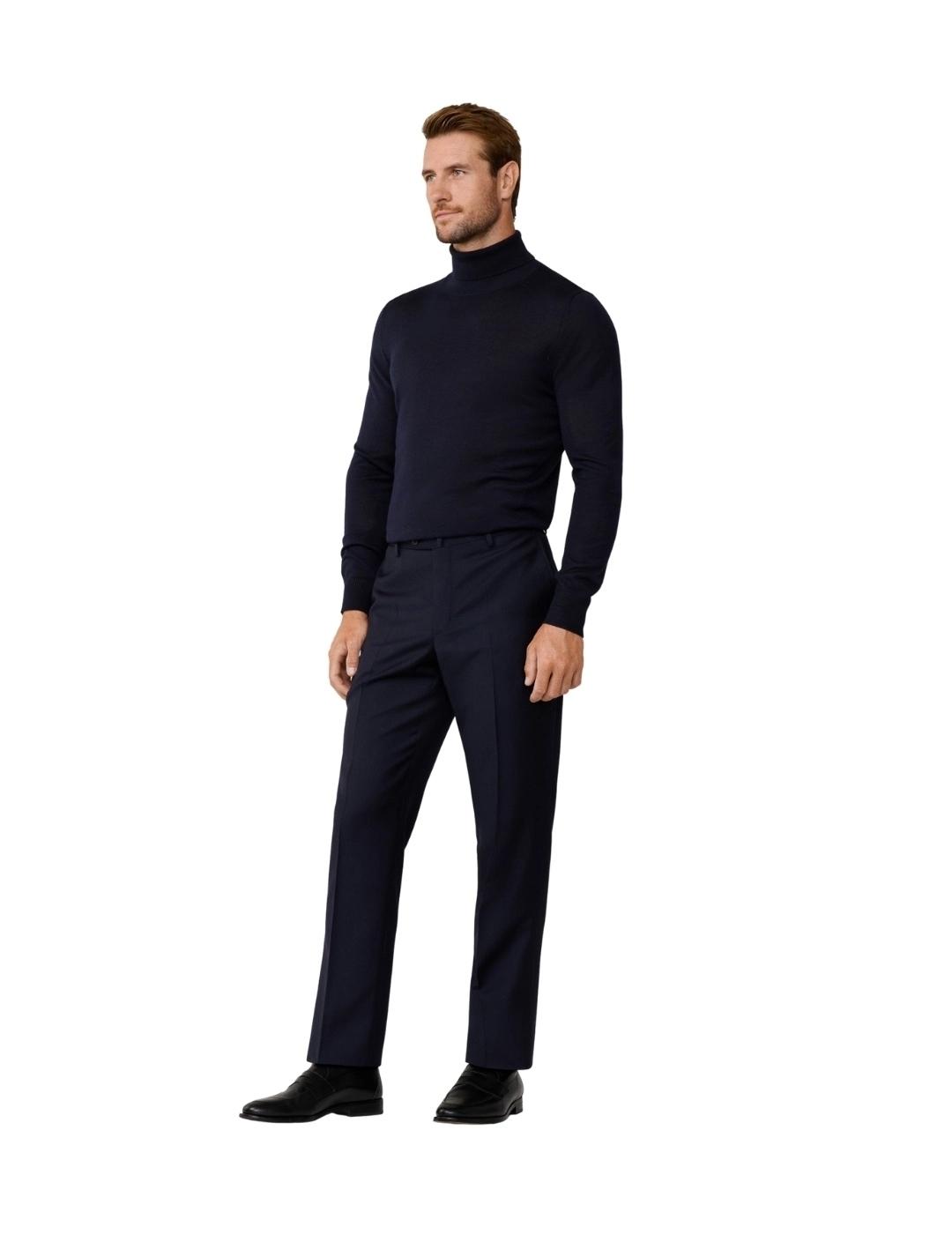 Hackett Pantalón de traje de lana Azul marino