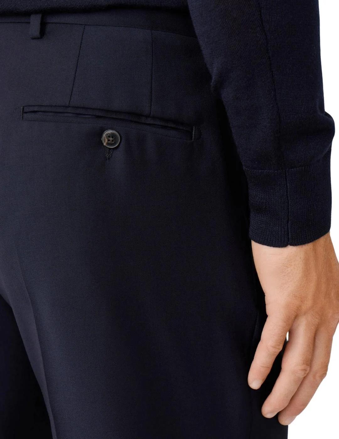 Hackett Pantalón de traje de lana Azul marino