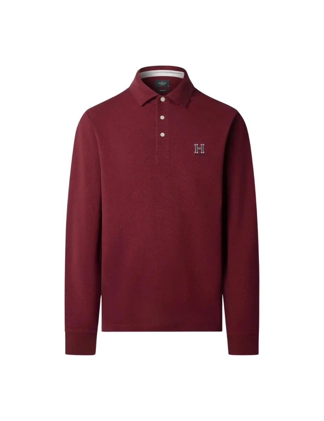 Hackett Polo Manga larga Granate