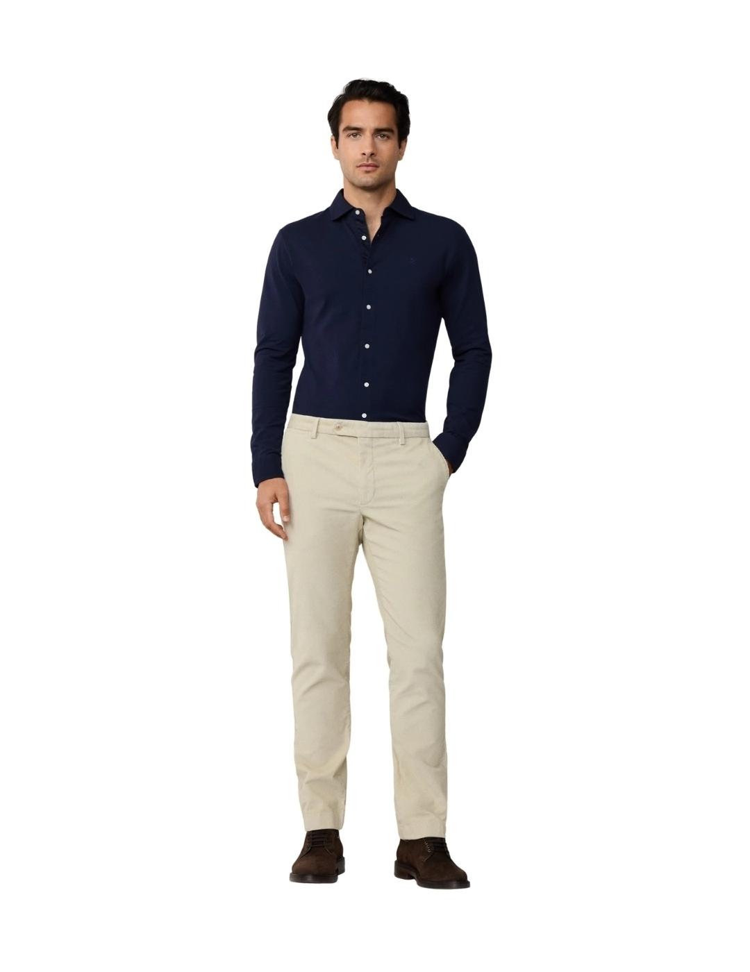 Hackett Polo con botones Azul tinta