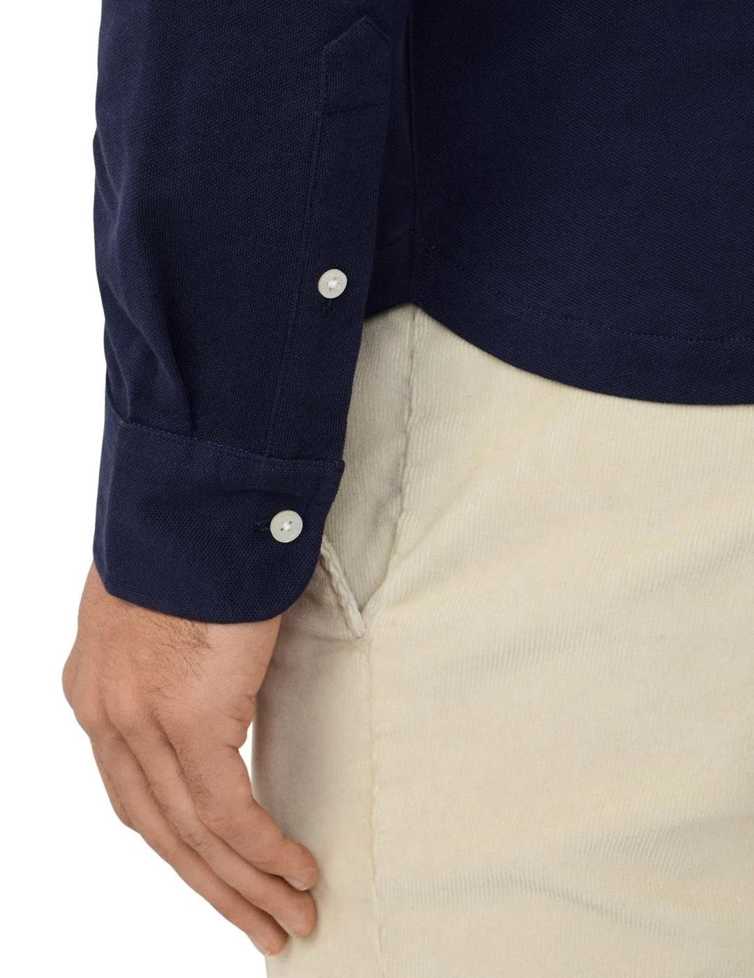 Hackett Polo con botones Azul tinta