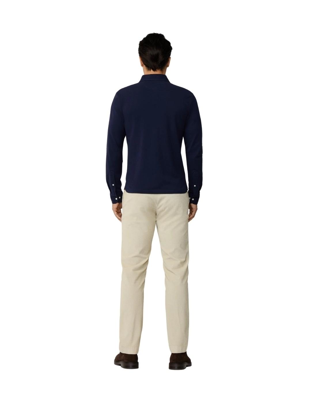 Hackett Polo con botones Azul tinta