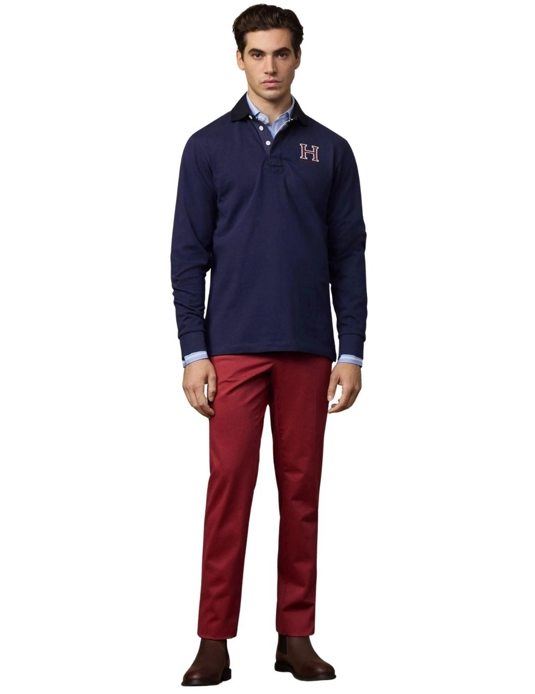 Hackett Polo Rugby con logo Azul tinta