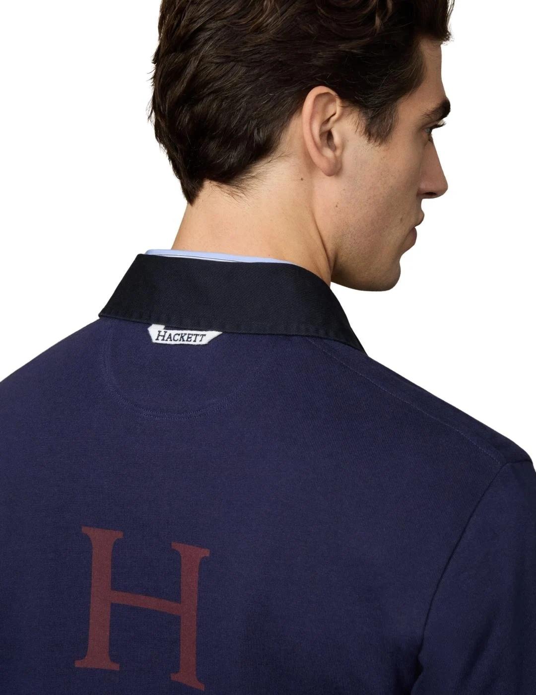 Hackett Polo Rugby con logo Azul tinta