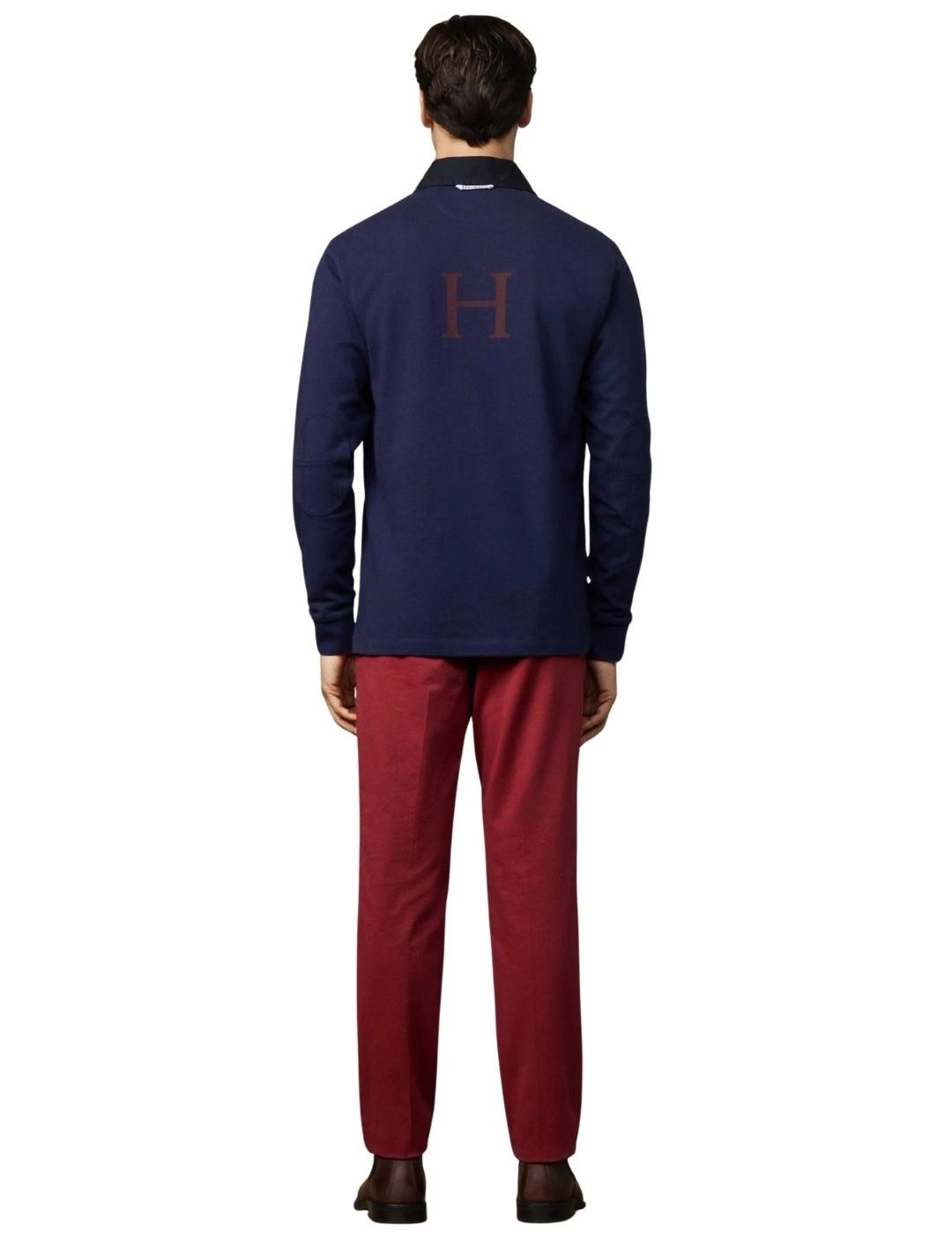 Hackett Polo Rugby con logo Azul tinta