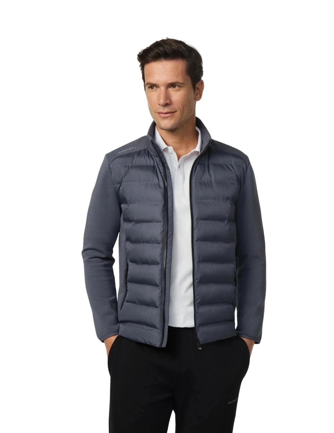 Hackett Sudadera híbrida cremallera Gris oscuro