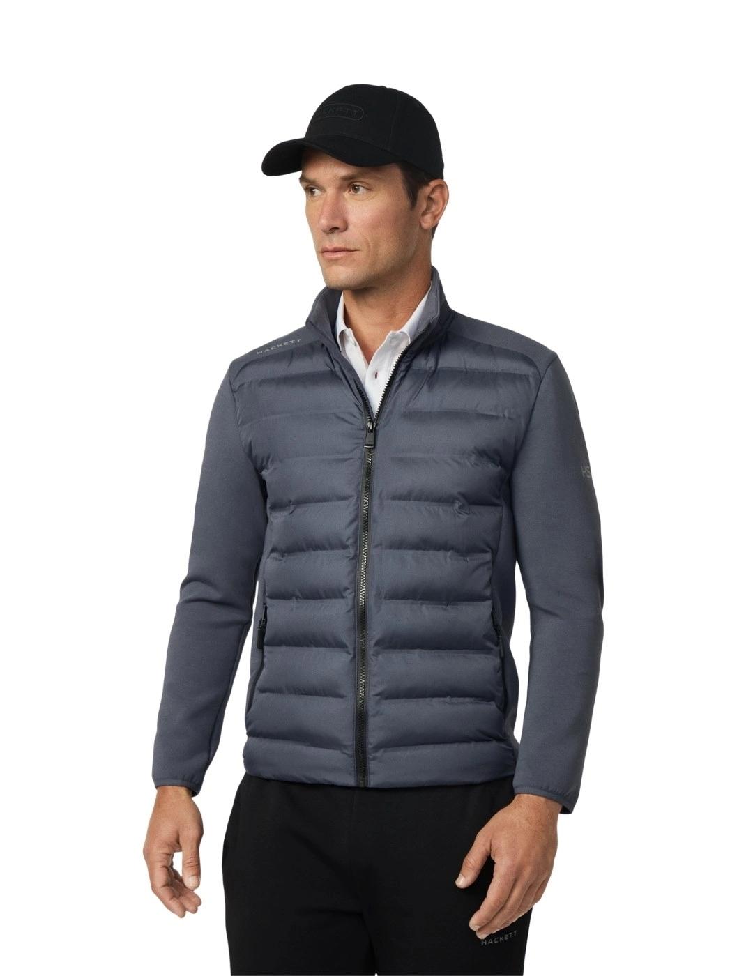 Hackett Sudadera híbrida cremallera Gris oscuro