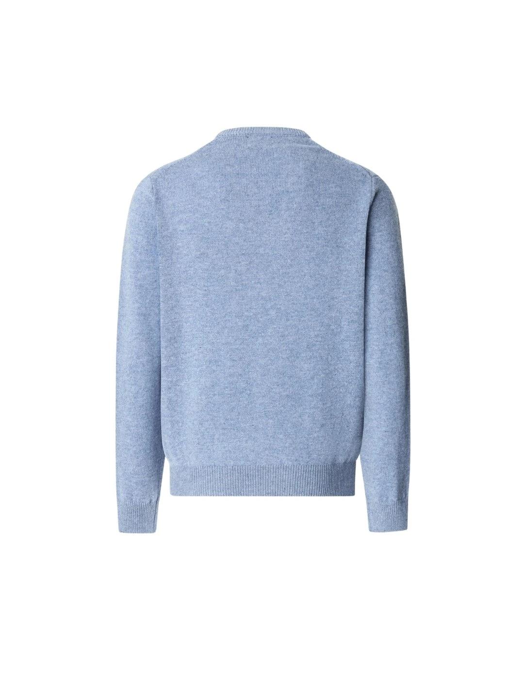 Hackett Jersey de lana cuello pico Azul claro