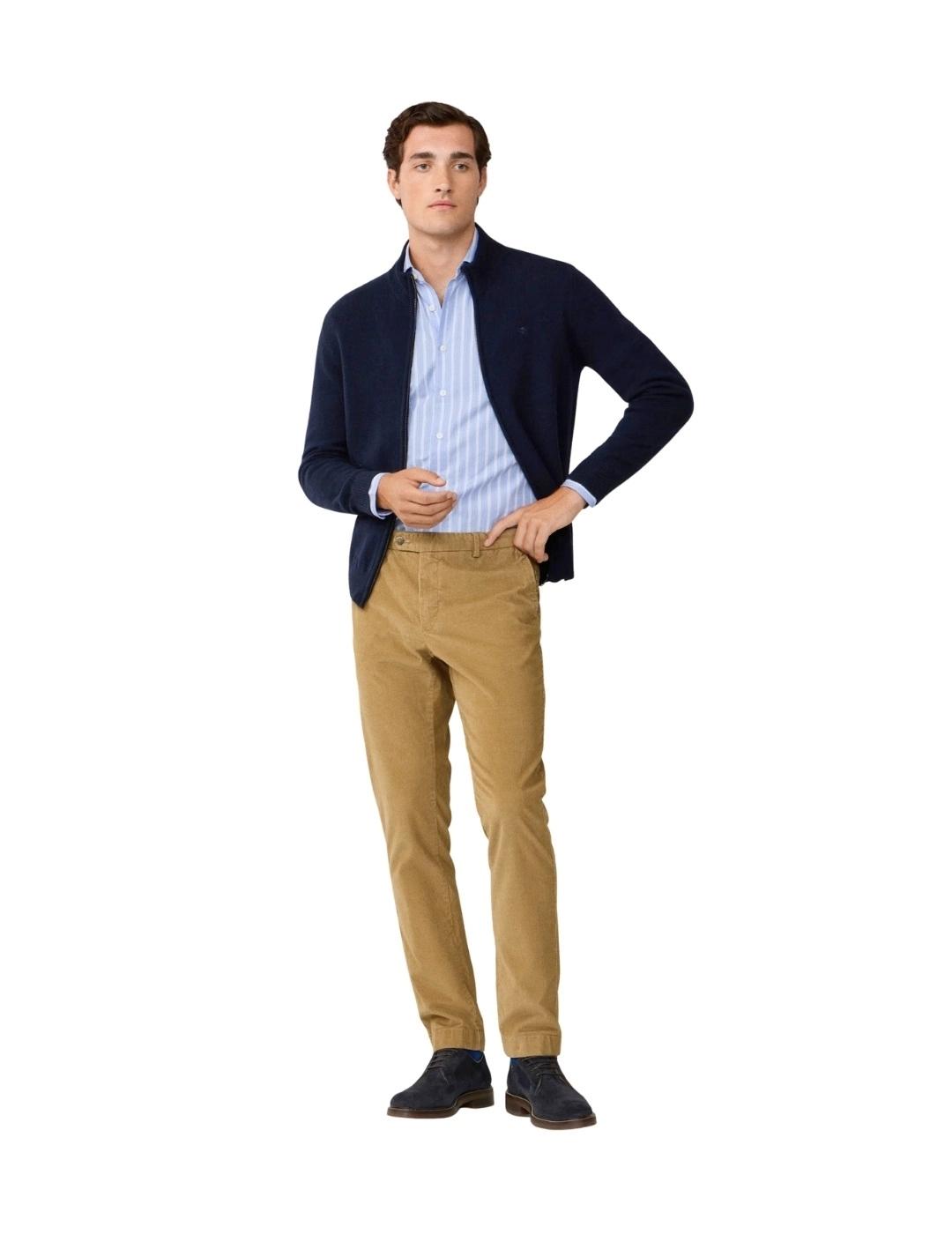 Hackett Cárdigan de lana cremallera completa Azul