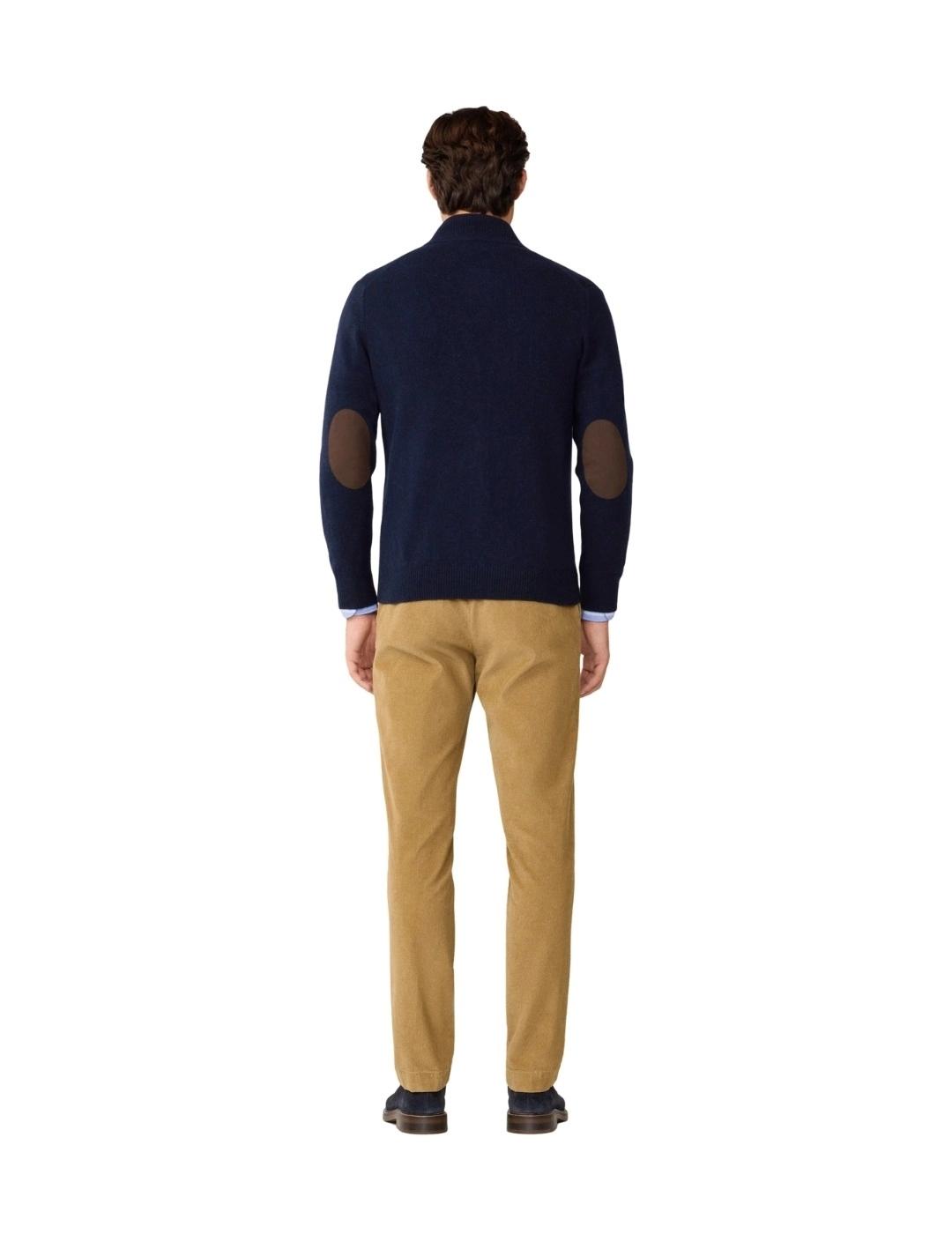 Hackett Cárdigan de lana cremallera completa Azul