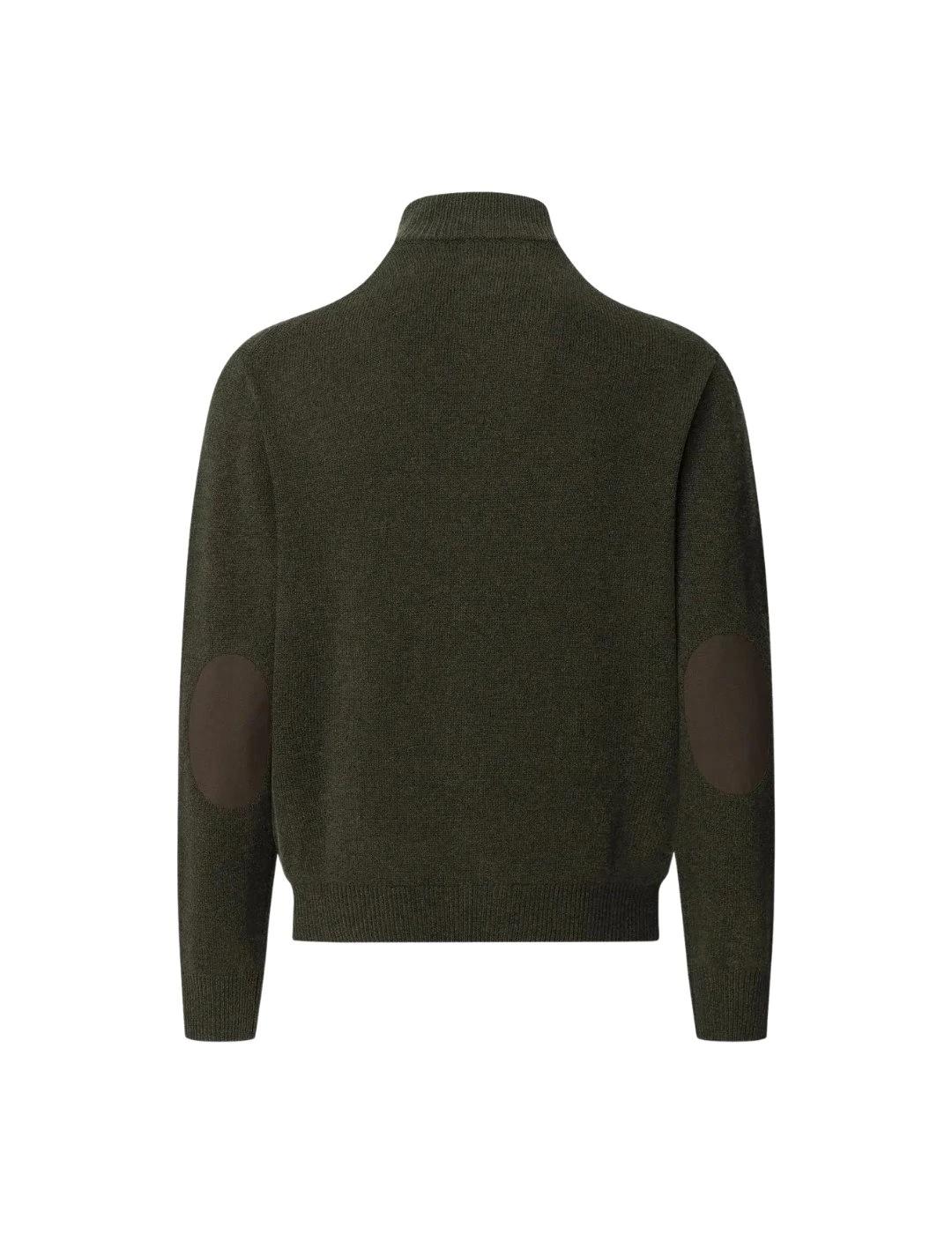 Hackett Cárdigan de lana cremallera completa Verde