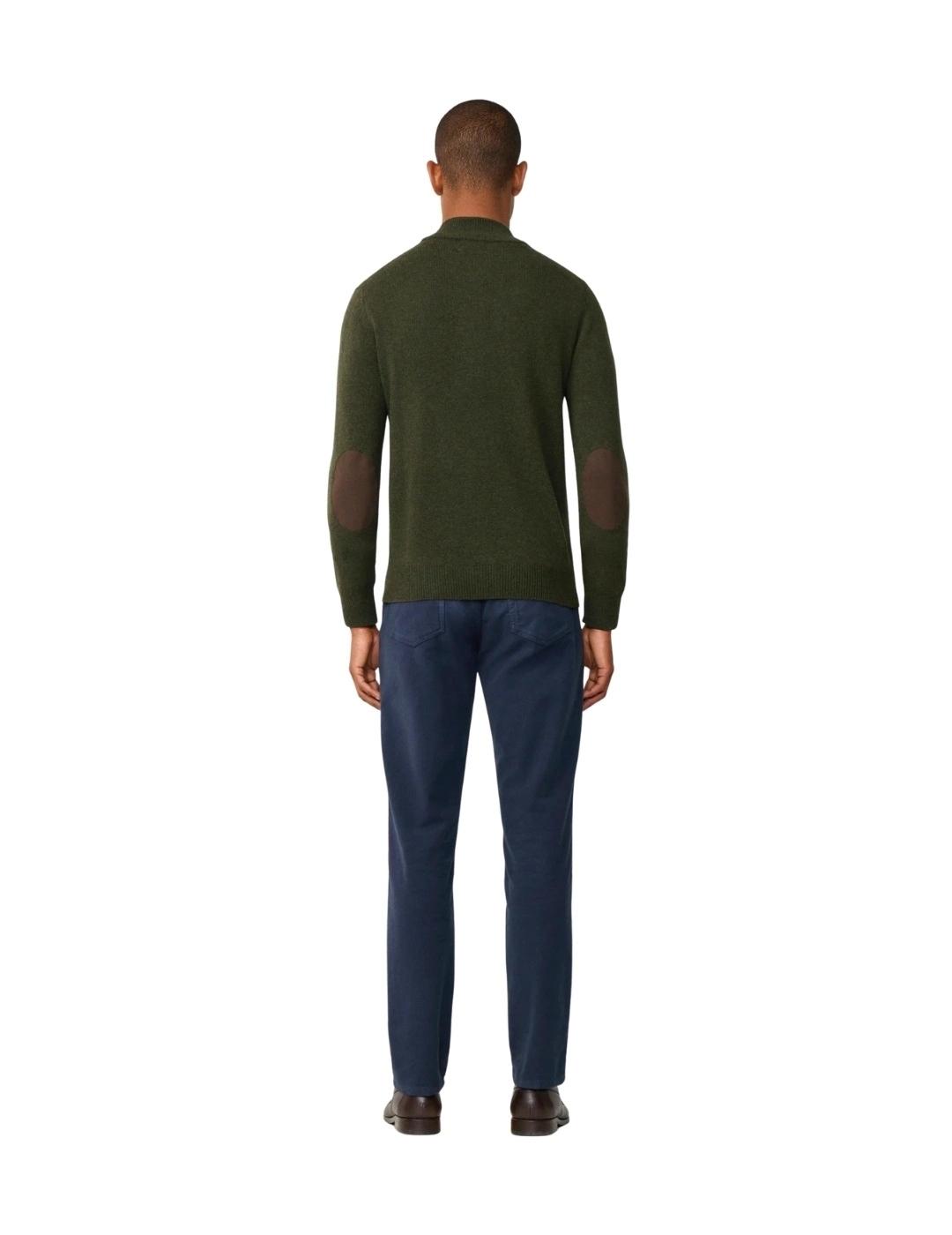 Hackett Cárdigan de lana cremallera completa Verde