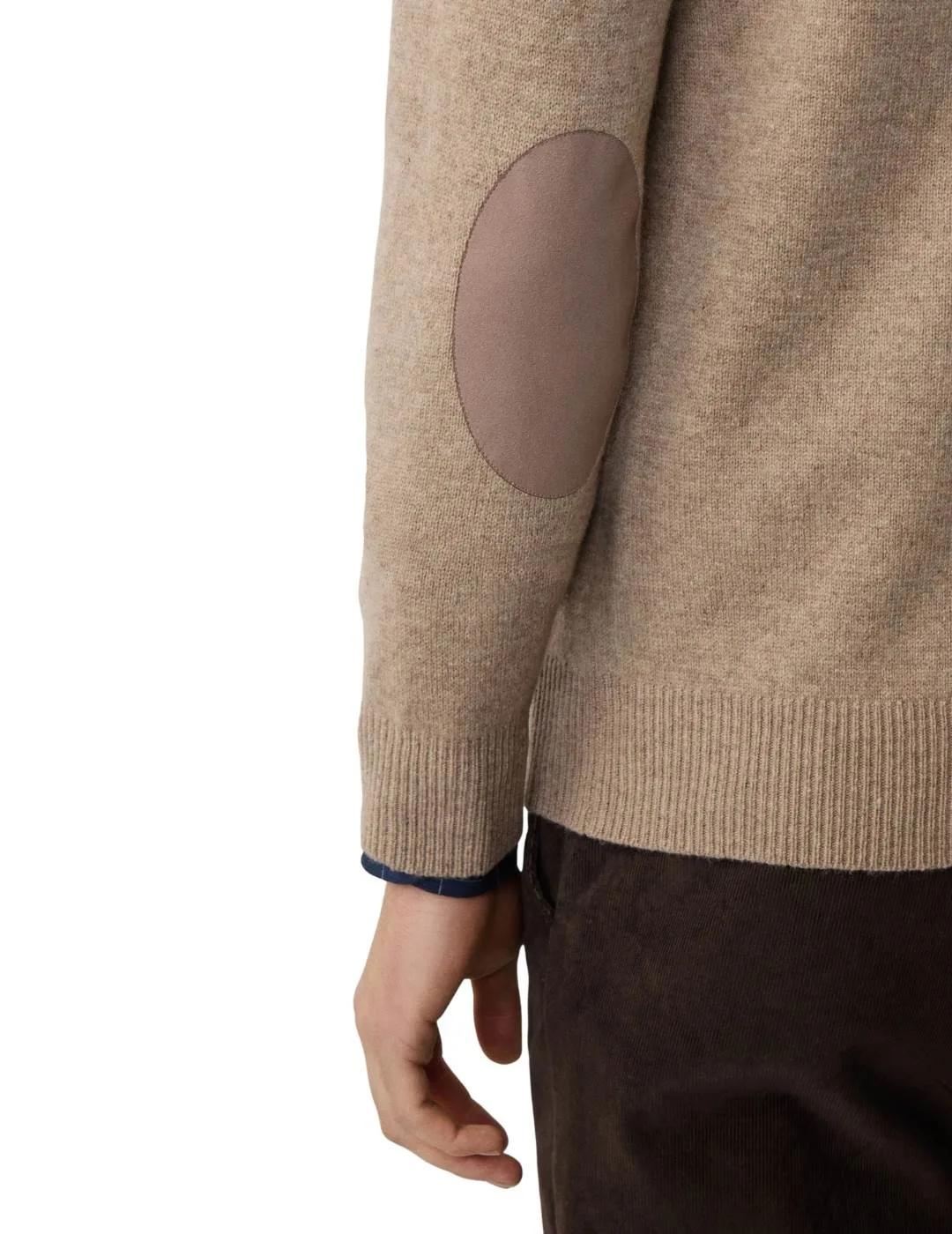 Hackett Cárdigan de lana cremallera completa Beige