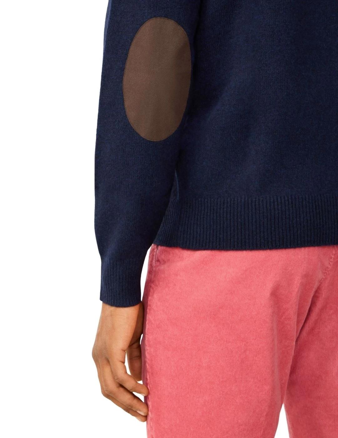 Hackett Jersey de lana media cremallera Azul