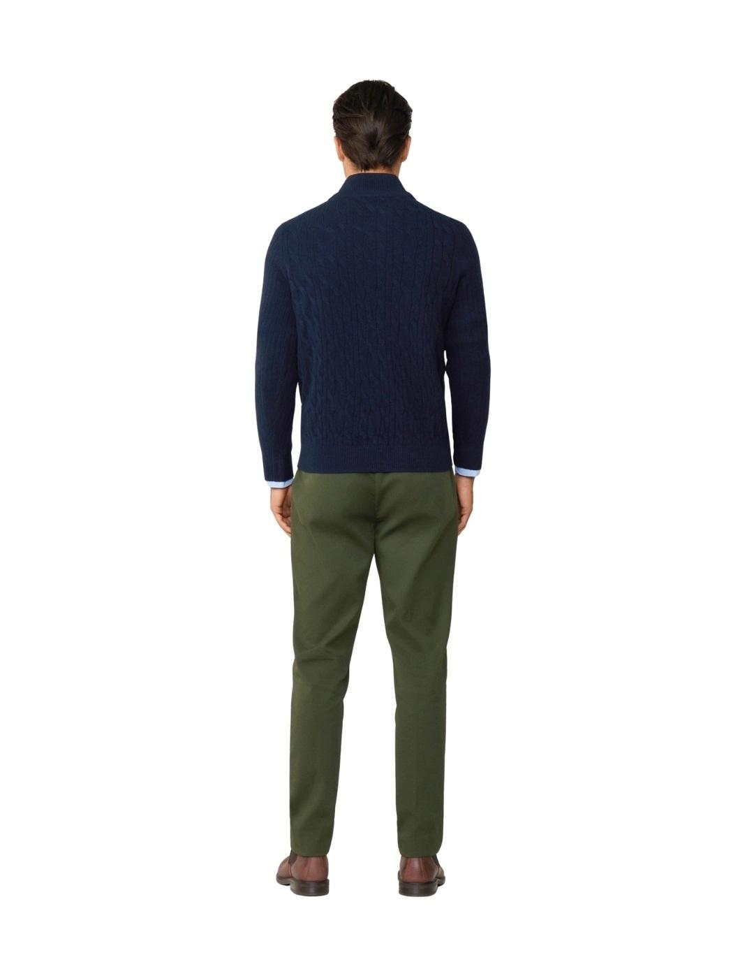 Hackett Jersey de lana media cremallera Azul