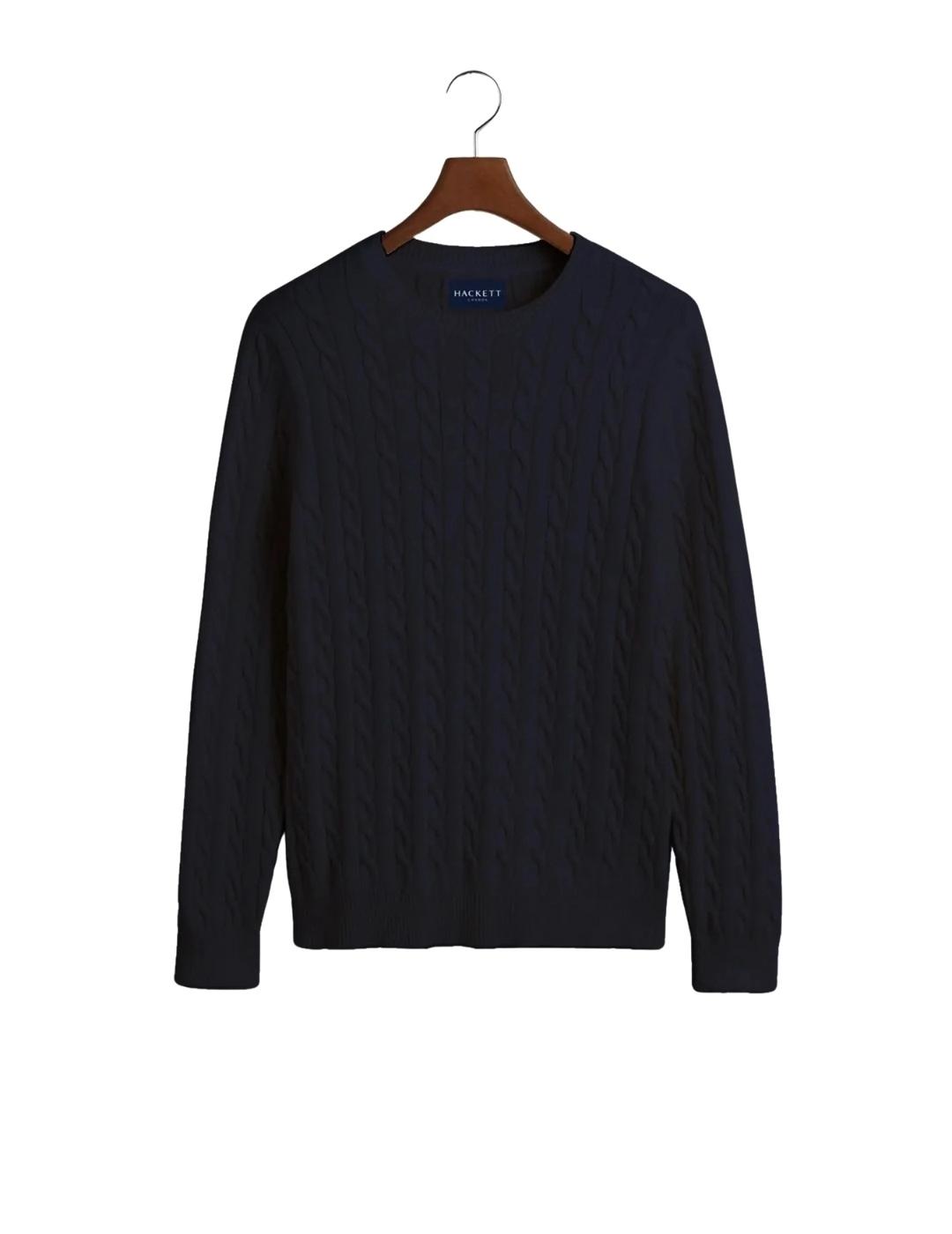 Hackett Jersey Azul marino cuello redondo