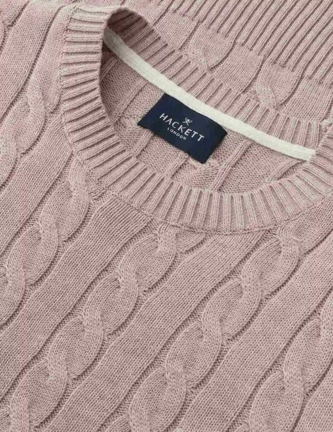 Hackett Jersey trenzado de algodón Beige
