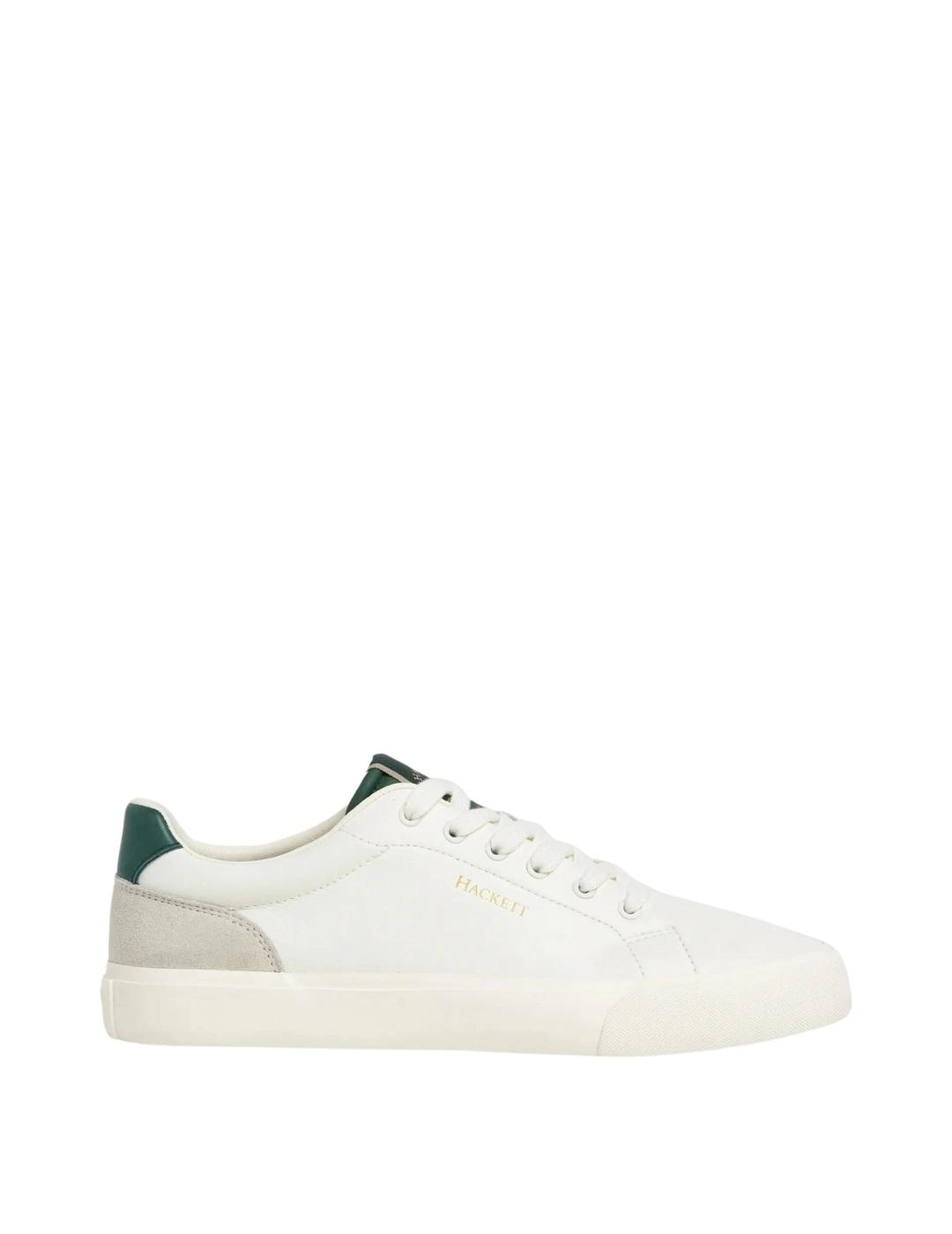Hackett Zapatillas Blancas con detalle verde