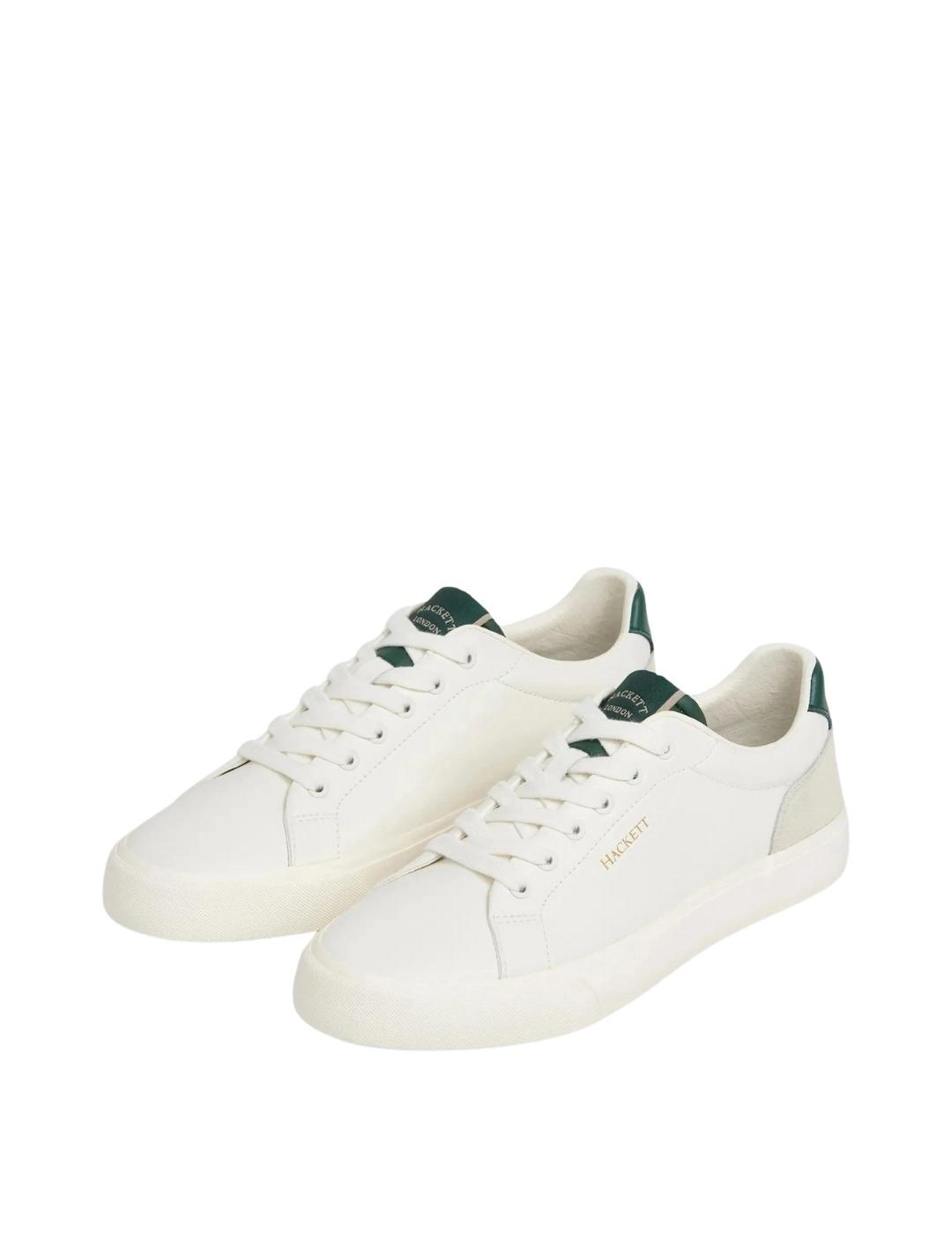 Hackett Zapatillas Blancas con detalle verde