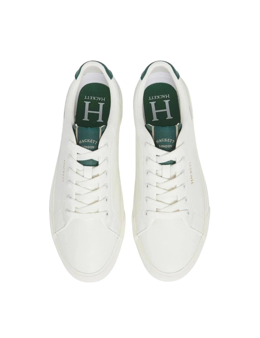 Hackett Zapatillas Blancas con detalle verde