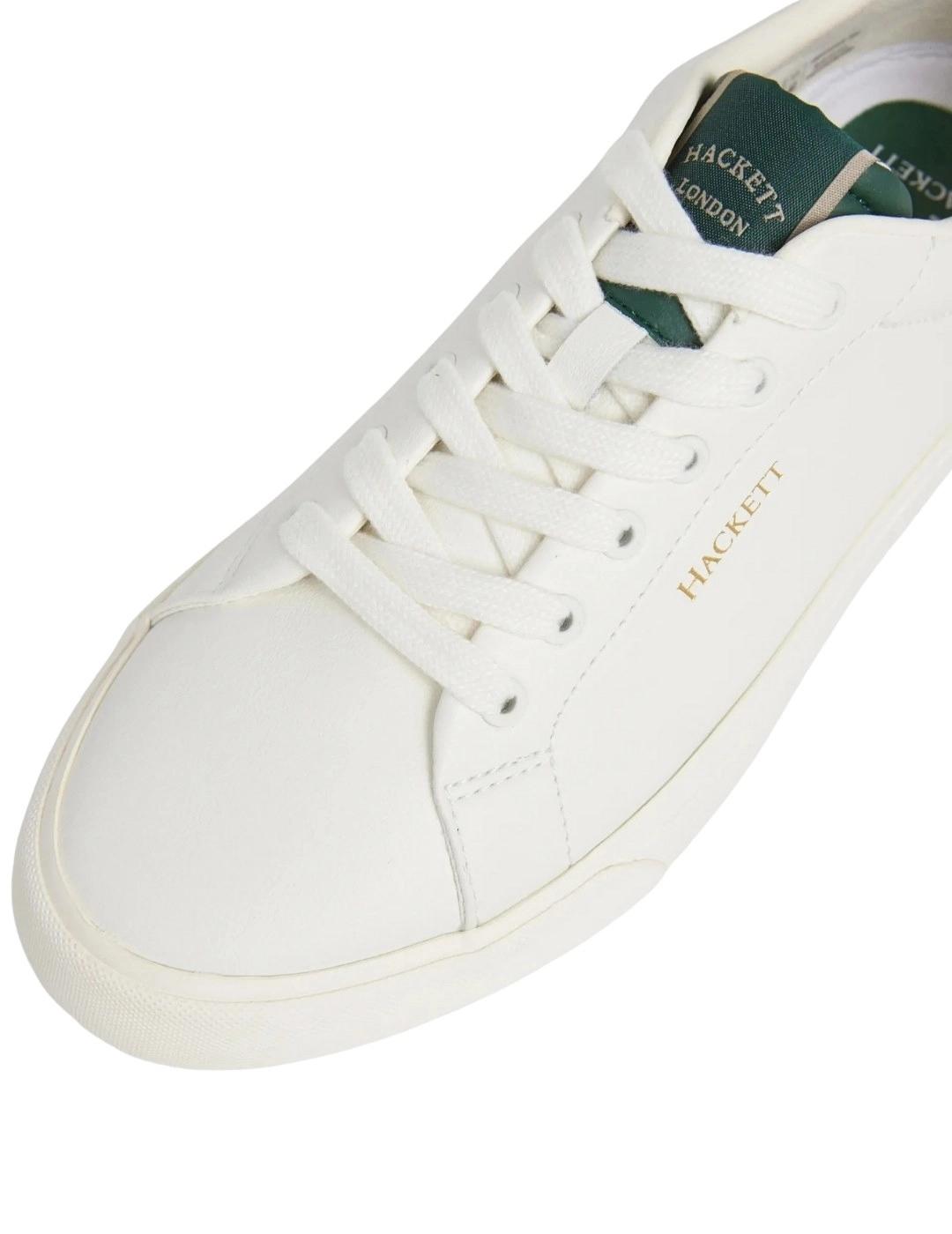 Hackett Zapatillas Blancas con detalle verde
