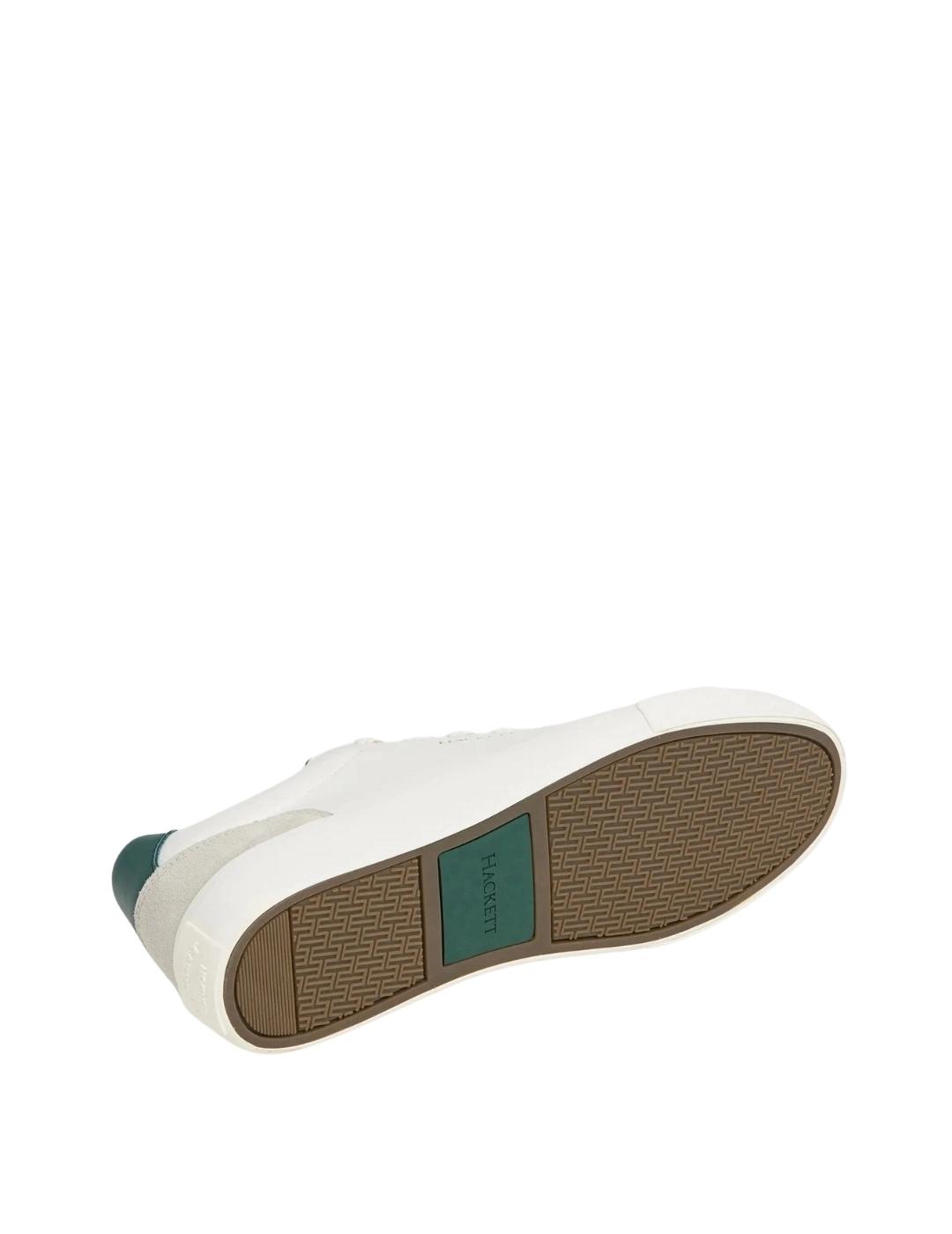 Hackett Zapatillas Blancas con detalle verde