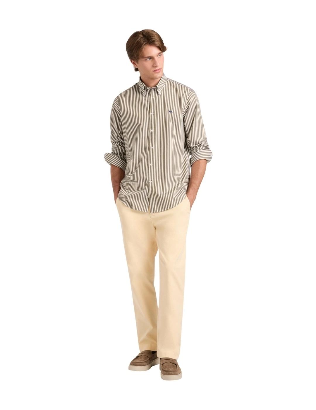 Harmont & Blaine Camisa perro salchicha Verde raya