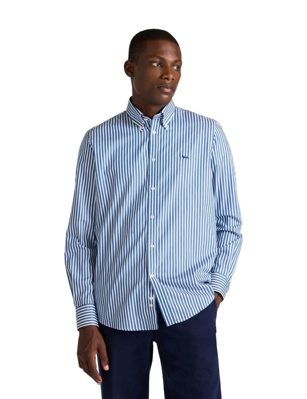 Harmont & Blaine Camisa perro salchicha Azul rayas