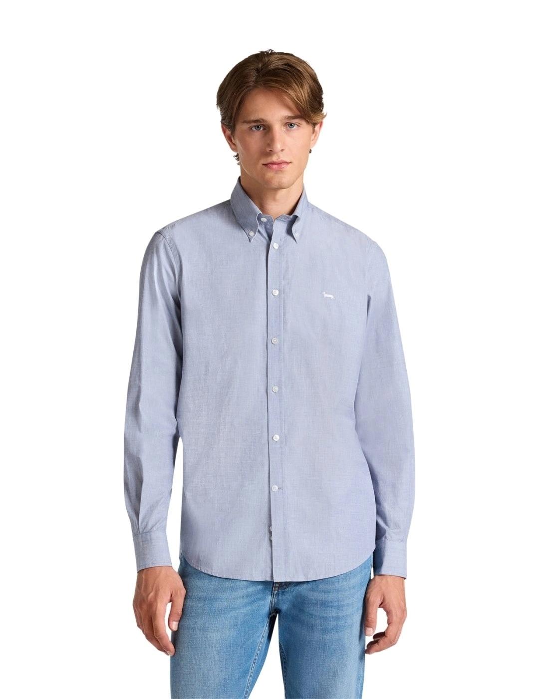 Harmont & Blaine Camisa perro salchicha Azul liso