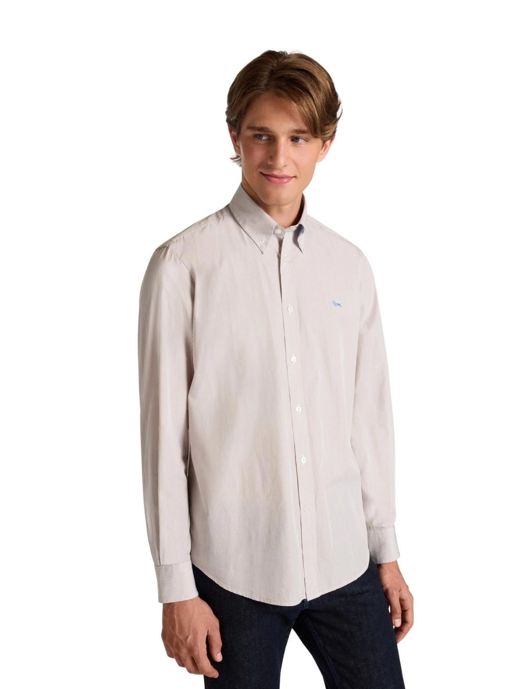Harmont & Blaine Camisa perro salchicha Beige raya