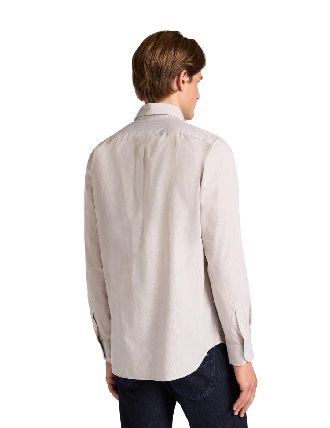 Harmont & Blaine Camisa perro salchicha Beige raya