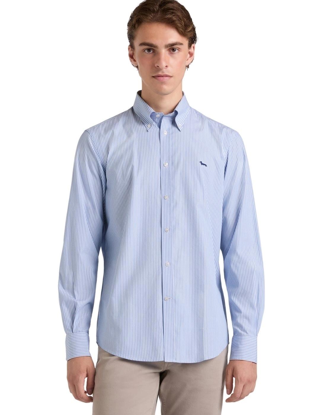 Harmont & Blaine Camisa perro salchicha Azul rayas